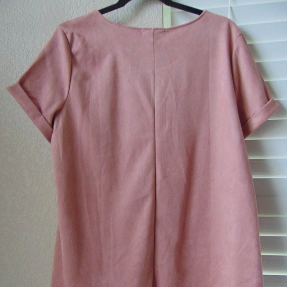 Rae Republic Dusty Rose Suede Look Blouse Size  XL - Picture 7 of 8